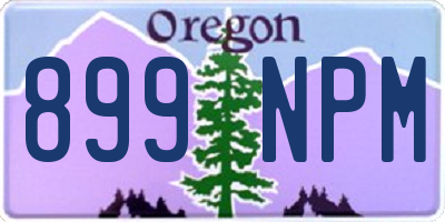 OR license plate 899NPM