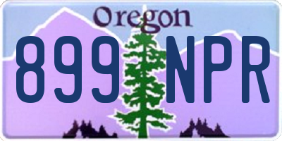 OR license plate 899NPR