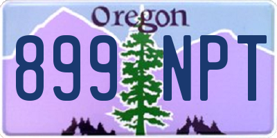 OR license plate 899NPT