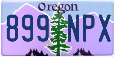 OR license plate 899NPX