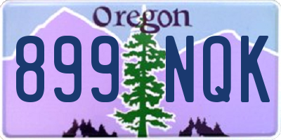 OR license plate 899NQK