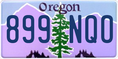 OR license plate 899NQO