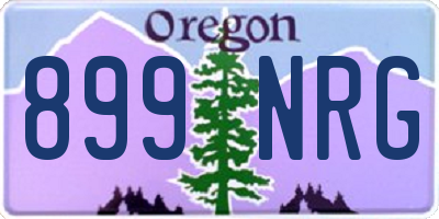 OR license plate 899NRG