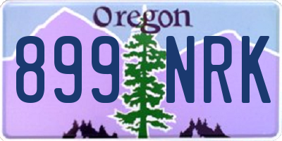 OR license plate 899NRK