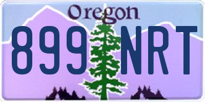 OR license plate 899NRT
