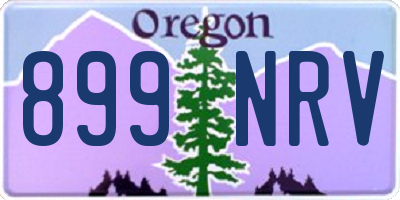 OR license plate 899NRV