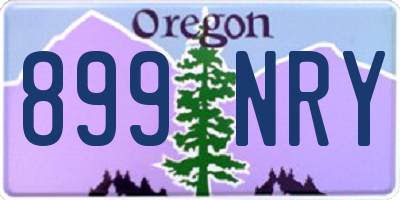 OR license plate 899NRY