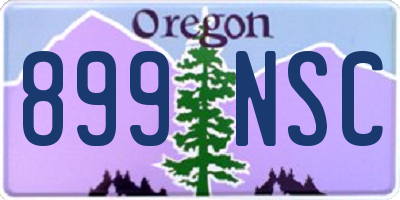 OR license plate 899NSC