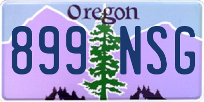 OR license plate 899NSG