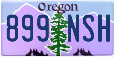 OR license plate 899NSH