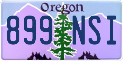 OR license plate 899NSI