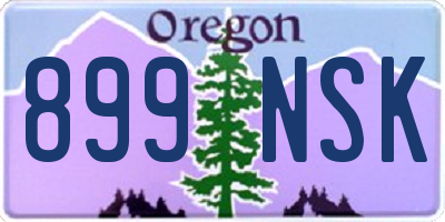 OR license plate 899NSK