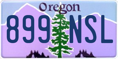 OR license plate 899NSL