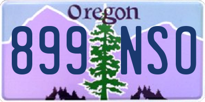 OR license plate 899NSO