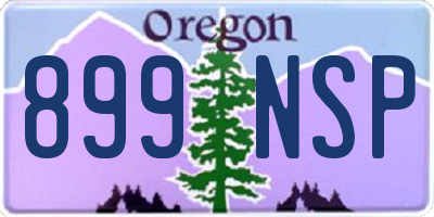 OR license plate 899NSP