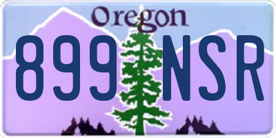 OR license plate 899NSR