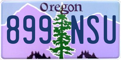 OR license plate 899NSU