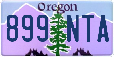 OR license plate 899NTA