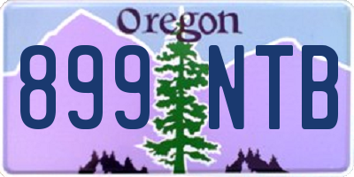 OR license plate 899NTB