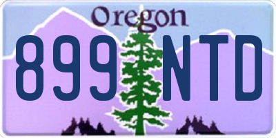OR license plate 899NTD