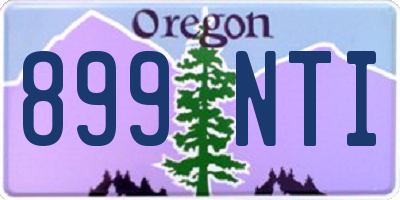OR license plate 899NTI