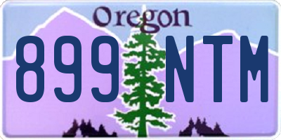 OR license plate 899NTM
