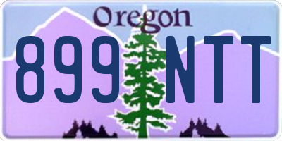 OR license plate 899NTT