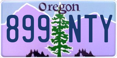 OR license plate 899NTY