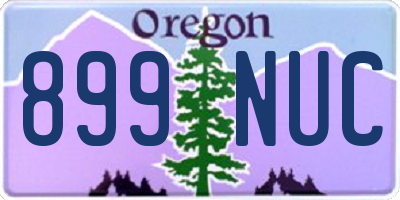 OR license plate 899NUC