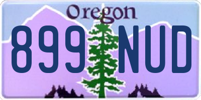 OR license plate 899NUD