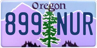 OR license plate 899NUR