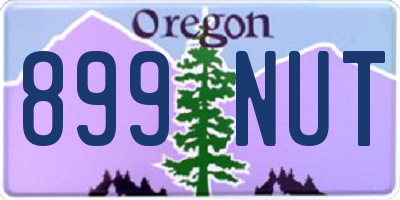 OR license plate 899NUT