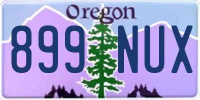 OR license plate 899NUX