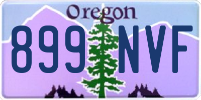 OR license plate 899NVF