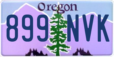 OR license plate 899NVK