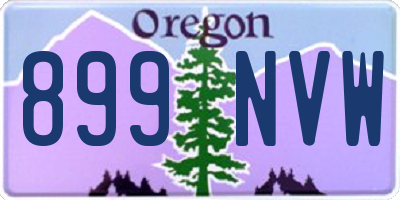 OR license plate 899NVW