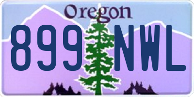 OR license plate 899NWL