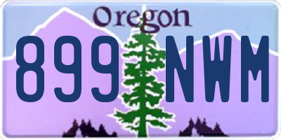 OR license plate 899NWM