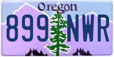 OR license plate 899NWR