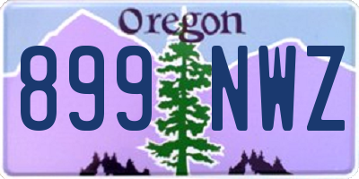 OR license plate 899NWZ