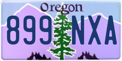 OR license plate 899NXA