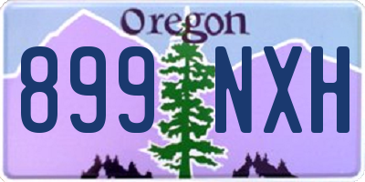 OR license plate 899NXH