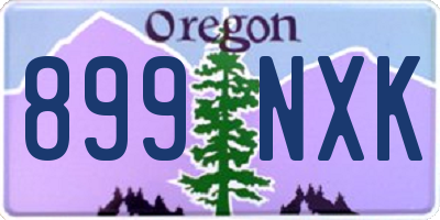 OR license plate 899NXK