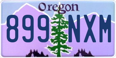 OR license plate 899NXM