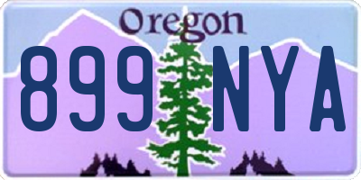 OR license plate 899NYA