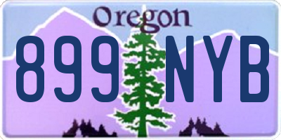 OR license plate 899NYB