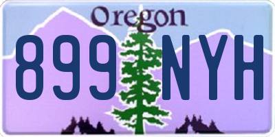 OR license plate 899NYH
