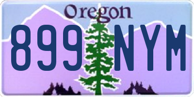 OR license plate 899NYM