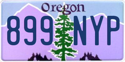 OR license plate 899NYP