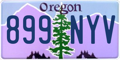 OR license plate 899NYV